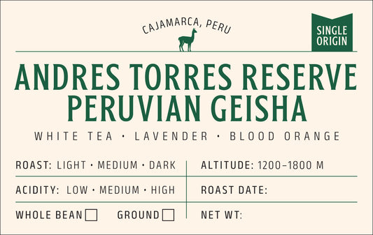 Andres Torres Reserve - Peruvian Geisha