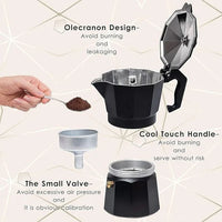 Moka Pot (Stovetop Coffee Maker) - (2-3 Cup)