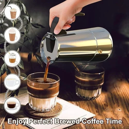 Stainless Steel Espresso Percolator (180 ml - 2 cup)