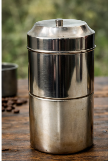South Indian Filter – Traditional Stainless Steel Coffee Maker (200ml - 2 cups)