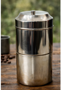 South Indian Filter – Traditional Stainless Steel Coffee Maker (200ml - 2 cups)
