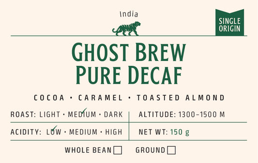 Ghost Brew - Pure Decaf I Chemical-Free SCFE I (Medium Roast)
