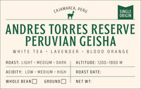 Andres Torres Reserve - Peruvian Geisha