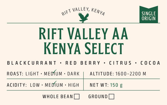Rift Valley AA - Kenya Select (Medium-Dark Roast)
