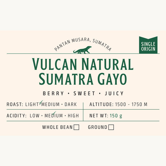 Vulcan Natural - Sumatra Gayo (Light - Medium Roast)